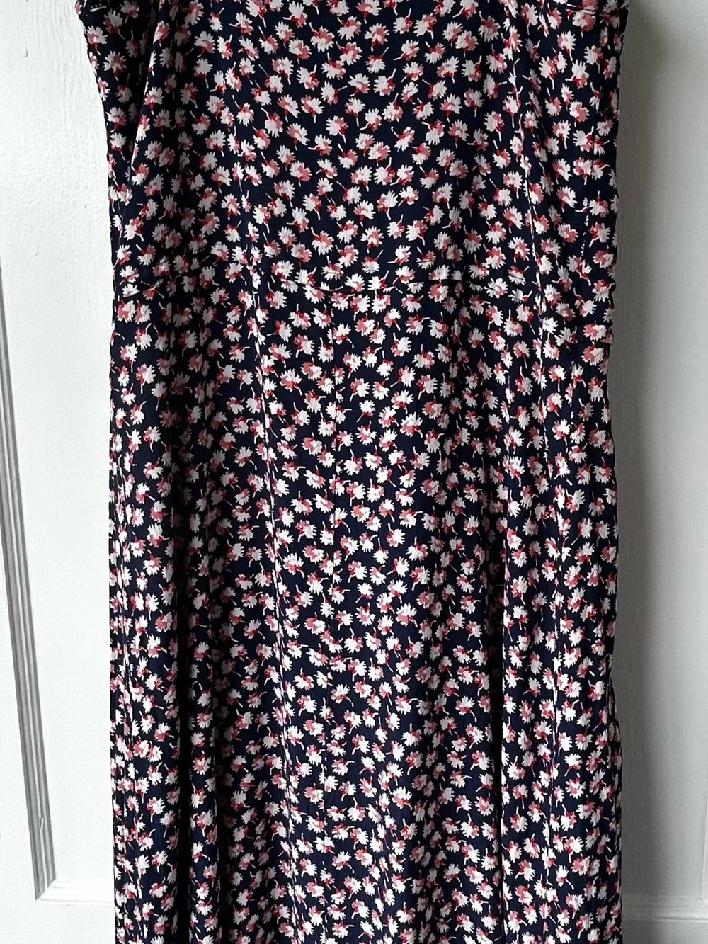 RAILS Navy Floral Slip Maxi Dress with Ruffle Hem